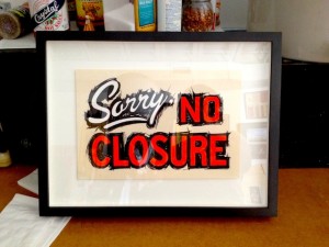 Archie Scott Gobber, “No Closure” (nd) (all photos by the author for Hyperallergic unless otherwise noted)