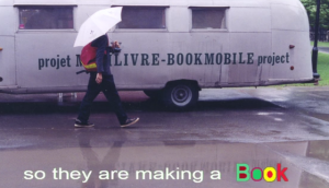 Screenshot from the Bookmobile Book project Kickstarter video