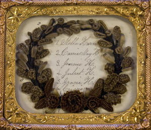 Hair wreath on display at Leila’s Hair Museum in Independence, Missouri. (all photographs by Adam Green)