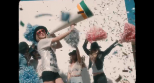 Still from Taylor Swift’s music video “22.” This is not a group selfie BTW (screengrab via YouTube)