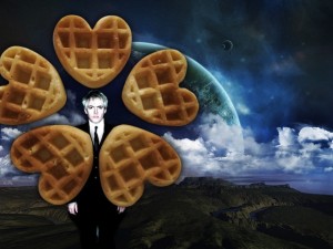 Marie Walz, “Nick Rhodes. Outer Space. Heart Waffles” (image via nickrhodesouterspacewaffle.tumblr.com)